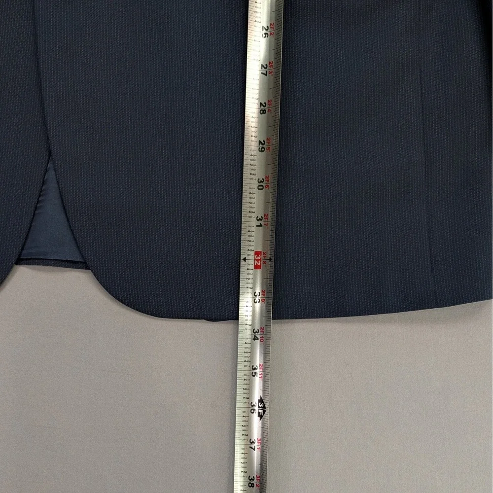 Hickey Freeman Navy Blazer USA Made Wool Sport Coat 42L Classic